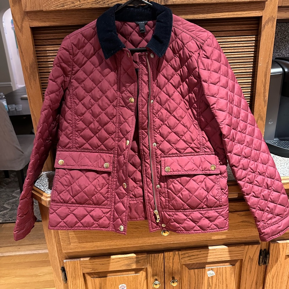 J Crew Quilted Coat, Like new!